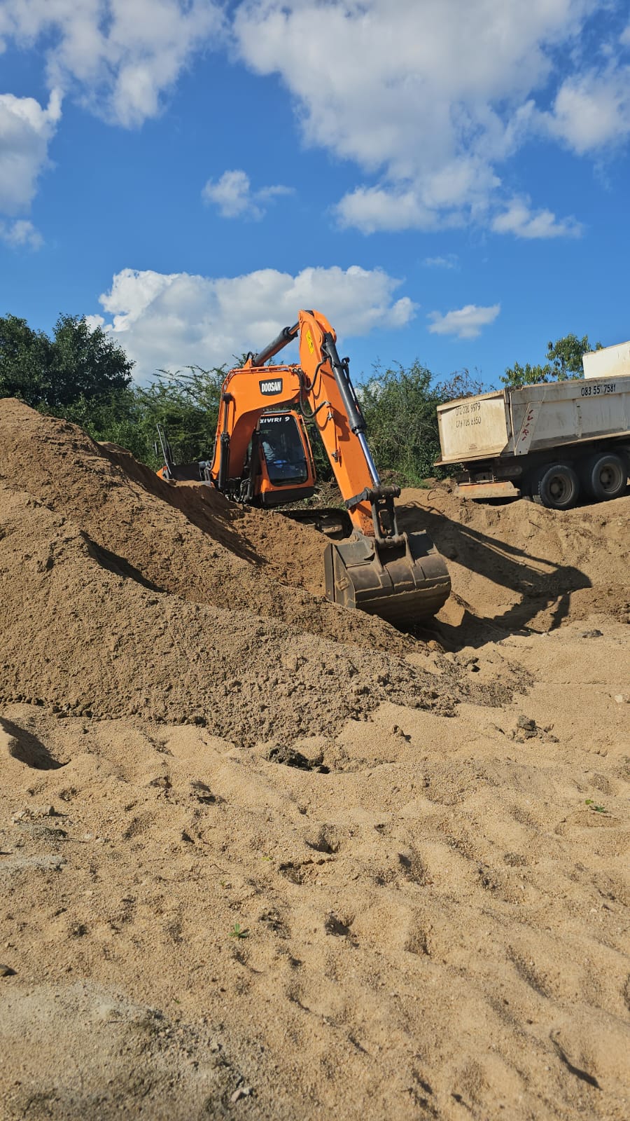 Wall construction near substation