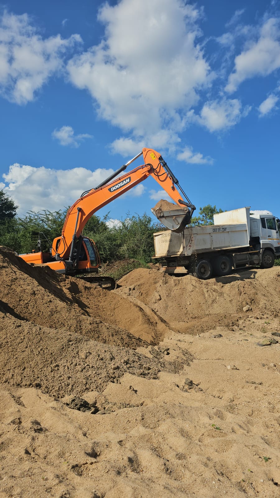 Site supervisor checking quality